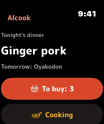 Tonight's dinner on Apple Watch